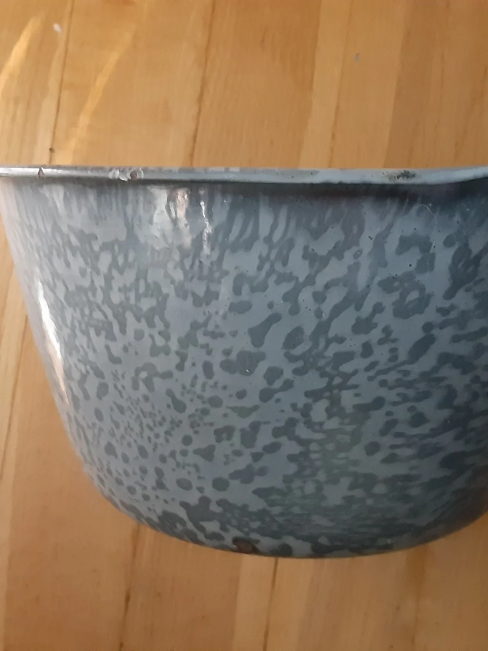 Vintage Grey Graniteware Enamel Sauce Pan Fun Farmhouse